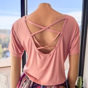 NWT - Liv Lattice Back Tee by Blue Rain of Francesca’s, Size: Small